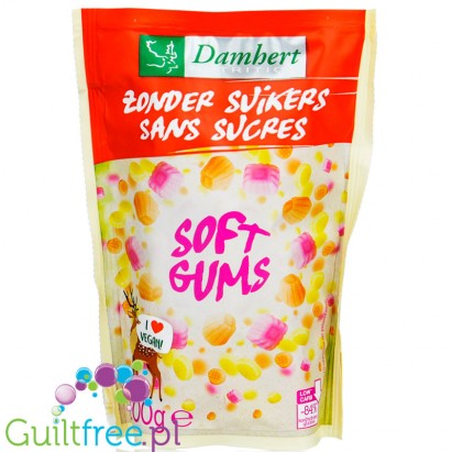 Damhert Soft Gums - bezglutenowe wegańskie miękkie żelki bez cukru