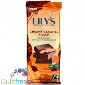 Lily's Sweets No Sugar Added 55% Dark Chocolate Filled Bar Creamy Caramel