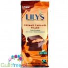 Lily's Sweets No Sugar Added 55% Dark Chocolate Filled Bar Creamy Caramel