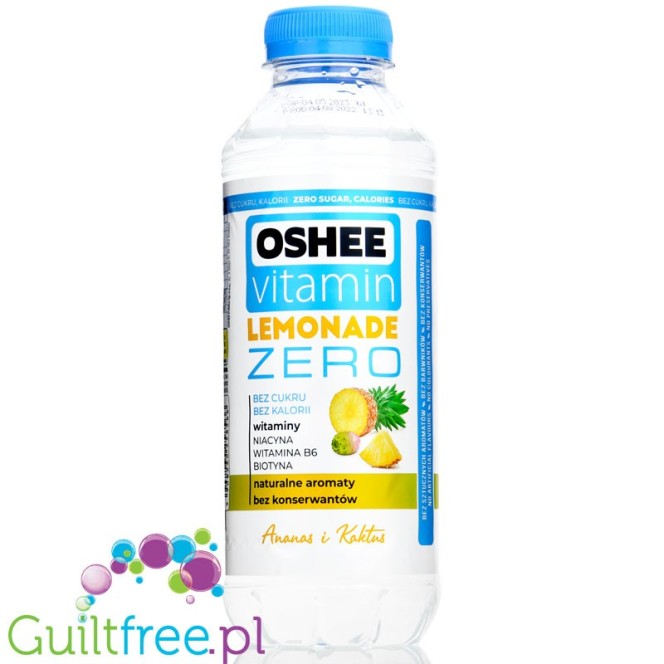 Oshee Lemonade Zero Pineapple & Cactus - vitamin lemonade, calorie & sugar free