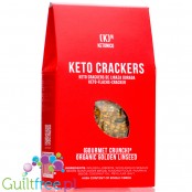 Ketonico Healthy Foods Keto Crackers Golden Linseed - organiczne niskowęglowodanowe krakersy z siemienia lnianego