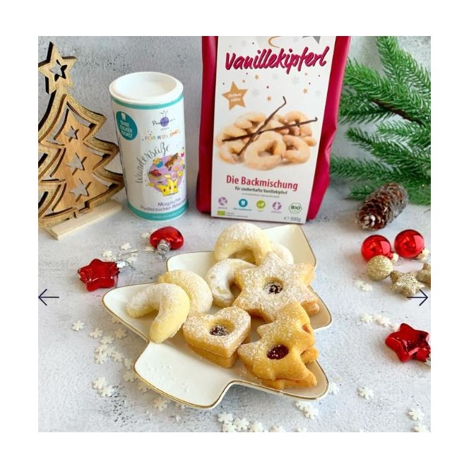 Principessa Christmas Vanillekipferl- mix do wegańskich kruchych ciasteczek bez cukru, glutenu i laktozy