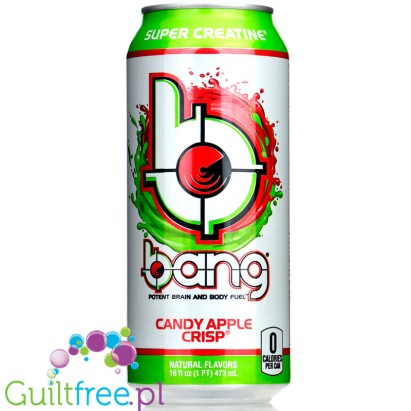 Bang Candy Apple Crisp Super Creatine 473ml USA sugar free energy drink with BCAA