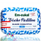 Em-eukal Frische Pastillen Blauer Eukalyptus - bezcukrowe pastylki do ssania, Błękitny Eukaliptus & Mentol