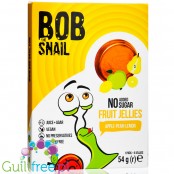 Bob Snail Jelly Jabłko, Gruszka & Cytryna 54g - wegańska galaretka z owoców bez dodatku cukru