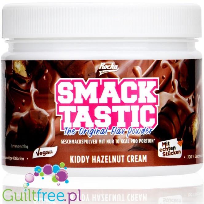 Rocka Nutrition Smacktastic Kiddy Hazelnut Cream - słodzący aromat mlecznych jajeczek z kremem laskowym