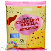 Frank & Oli Protein Cookie Cranberry & Vanilla - a soft, gluten-free vegan cookie with no added sugar
