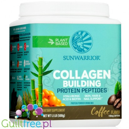 Sunwarrior Collagen Building Protein Peptides Coffee (+ Caffeine) 500g