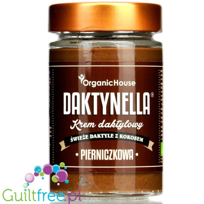 OrganicHouse Daktynella vegan date-coconut chocolate spread with no added sugar