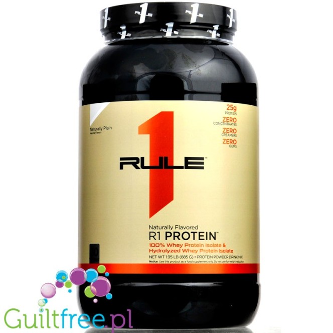Rule1 R1 Protein Naturally Flavored, Plain, 25g protein in just 100kcal