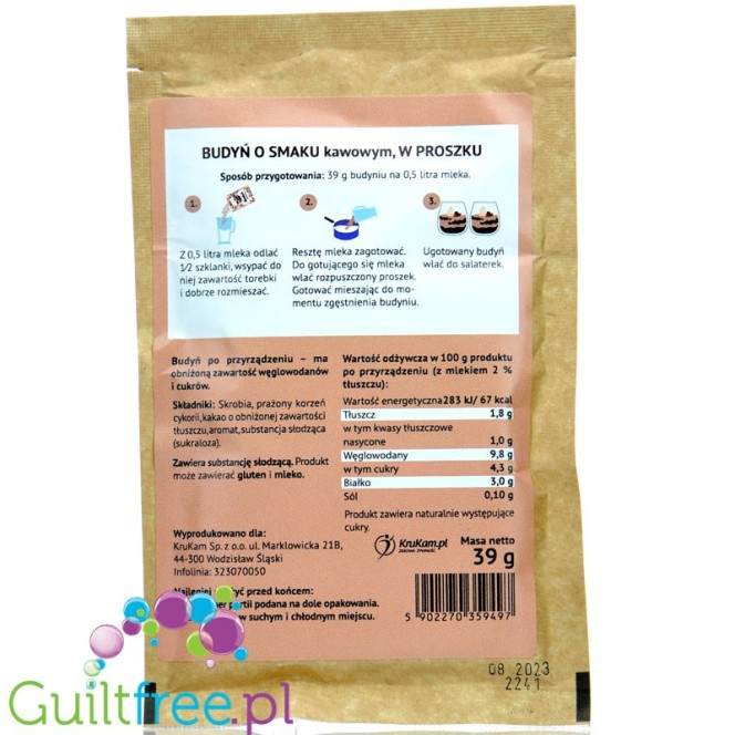 Krukam Coffe Pudding instant with no added sugar