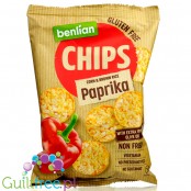 Benlian Chips Paprika - cieniutkie chipsy niskotłuszczowe z brązowego ryżu i kukurydzy