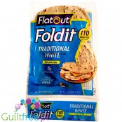Flatout Fold-It Traditional White - błonnikowe wrapsy niskowęglowodanowe 100kcal