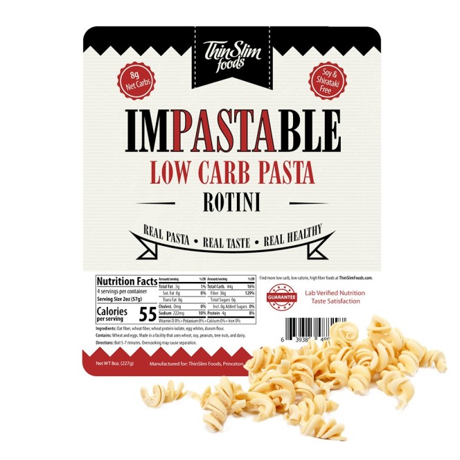 ThinSlim Foods Impastable Low Carb Pasta  8 oz / Rotini 