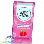 Choc Zero Keto Bark, White Chocolate Raspberry  - biała czekolada bez cukru z malinami