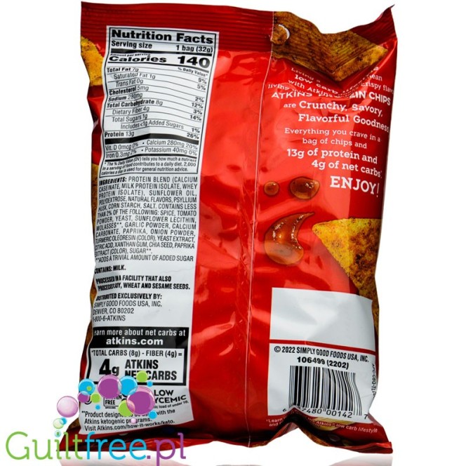 Atkins Nutritionals Protein Chips Chipotle BBQ