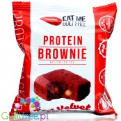 EatMe Guilt Free, Brownie Red Velvet, low carb, flourless, high protein brownie with sprinkles