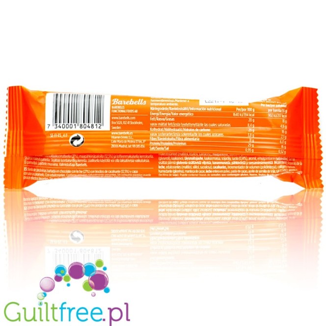 Barebells Soft Peanut Caramel  super soft sugar free protein bar