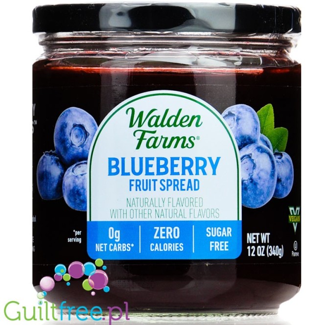 Walden Farms Blueberry Spread  USA version with stevia & monk fruit