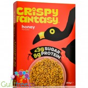 Crispy Fantasy Protein Cereal Honey - miodowe proteinowe płatki śniadaniowe bez glutenu 28% białka