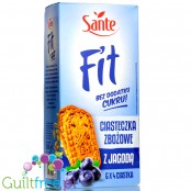 Sante Fit Cereal Biscuits Blueberry - ciasteczka zbożowe z jagodami bez dodatku cukru