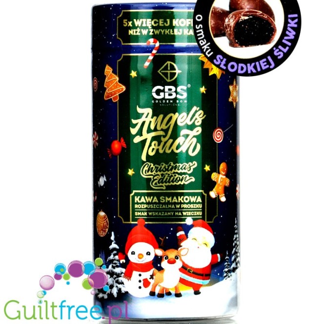 GBS Angel's Touch instant flavored coffee with caffeine boost, Chocolate Plum