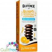 Glutenex gluten free, sugar free jaffa cakes in dark chocolate coating