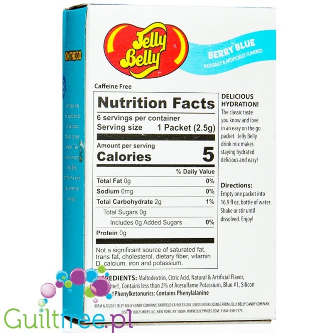 Jelly Belly On To Go Berry Blue Drink Mix Singles to Go