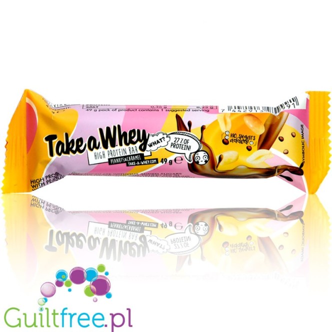 Take a Whey Protein Peanut & Caramel - baton proteinowy  z karmelem i orzeszkami ziemnymi