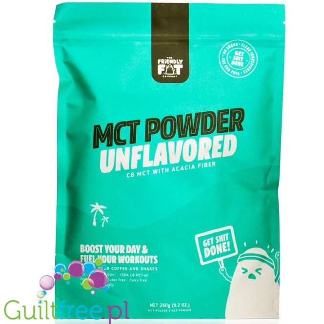 Friendly Fat Company C8 MCT Powder - bezsmakowe triglicerydy C8 MCT w proszku 0,5kg