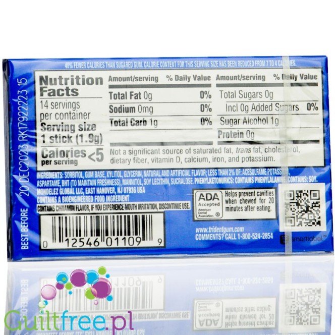 Trident Original  sugar free chewing gum