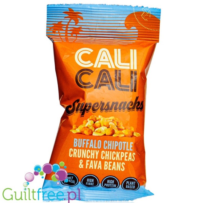 Cali Cali Guilt-Free  Supersnacks Baja Buffalo Chipotle - pikantne chrupki ciecierzycowe, niskotłuszczowe
