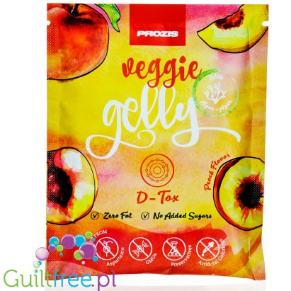 Prozis Veggie Gelly Agar-Agar D-Tox Peach - Sugar Free Vegan Jelly Dessert