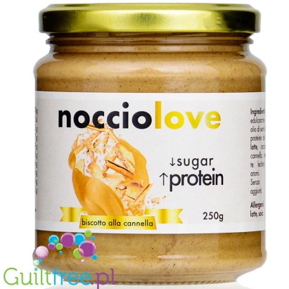 NoccioLove Crema Proteica Biscotto alla Cannella - no added sugar Italian Biscoff flavored protein spread