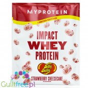 MyProtein Impact Whey Protein  Jelly Belly - Strawberry Cheesecake, edycja limitowana saszetka 27g