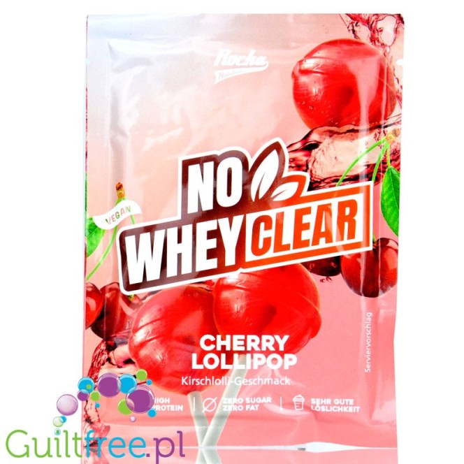 Rocka Nutrition No Whey Clear Cherry Lollipop - vegan hydrolyzate, soda-like protein powder, sachet