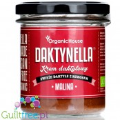 Organic House Daktynella Malina 280g - malinowy krem daktylowo-kokosowy bez dodatku cukru, wegański & organiczny
