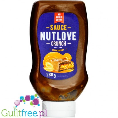 Allnutrition Sauce Nutlove Crunch 280g - gęsty sos 26kcal, Czekolada & Orzech Ziemne