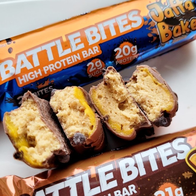 Battle Bites Jaffa Bake protein bar