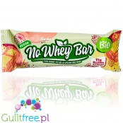Rocka Nutrition NO WHEY Vegan BIO  White Choco Raspberry - organiczny wegański baton białkowy 11g białka