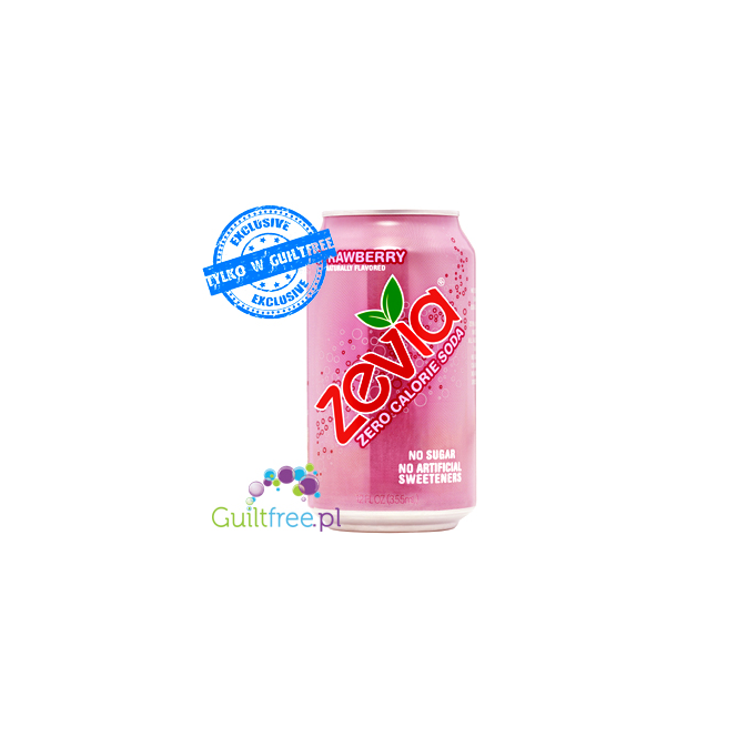 Zevia Strawberry - 100% naturalna Lemoniada Truskawkowa bez kalorii ze stewią i erytrytolem
