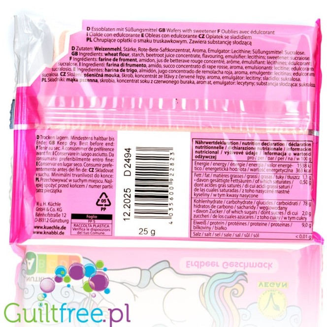 Kuechle Esspapier Einhorn Erdbeere - Edible Wafer Paper Unicorn