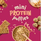 Prozis Mini Protein Puffies - wegańskie chrupiące proteinowe bez cukru 80% białka