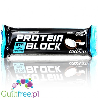 Hardcore Protein Block 51% Coconut - baton białkowy XL 46g białka
