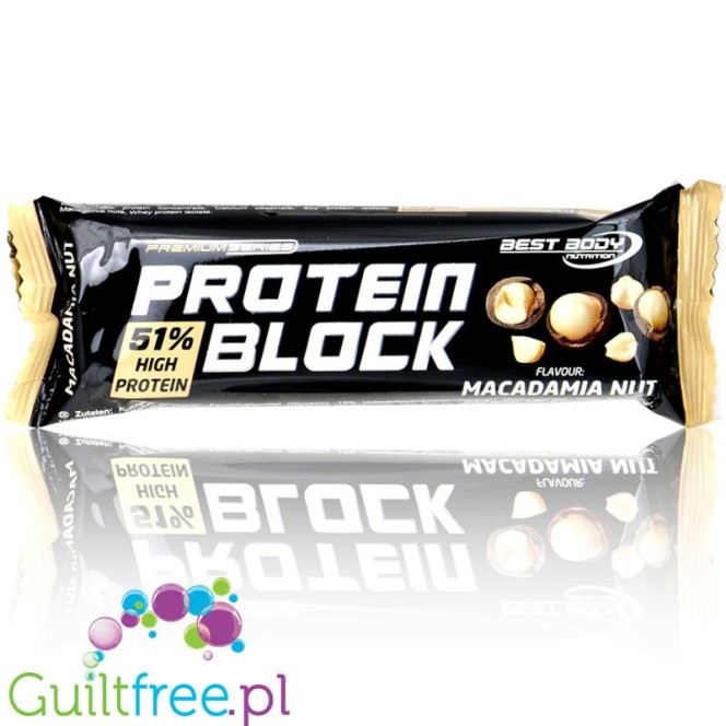 Best Body Nutrition Hardcore Protein Block 51% Protein, Macadamia