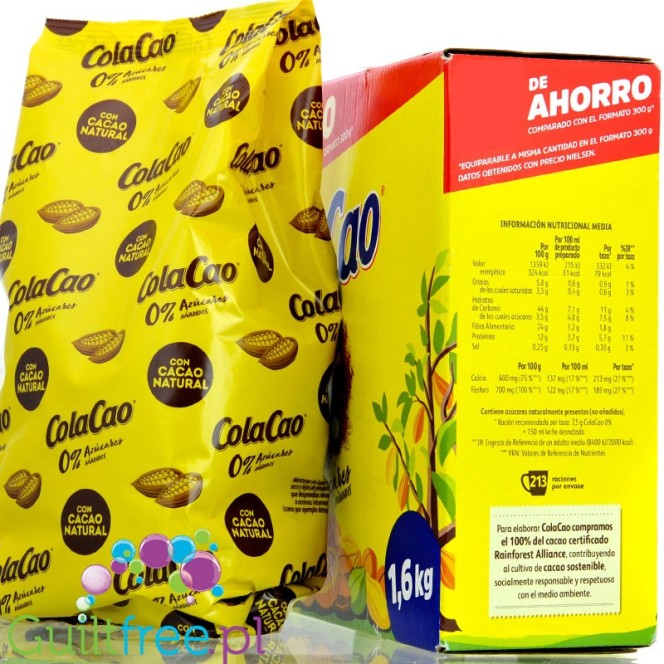 300 gr - SPANISH COLA CAO 0 % ADDED SUGARS ORIGINAL HOT CHOCOLATE