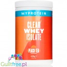 MyProtein Clear Whey Isolate Peach Tea 488g - hydrolizat smakowy, odżywka 20g białka w 90kcal Herbata Brzoskwiniowa