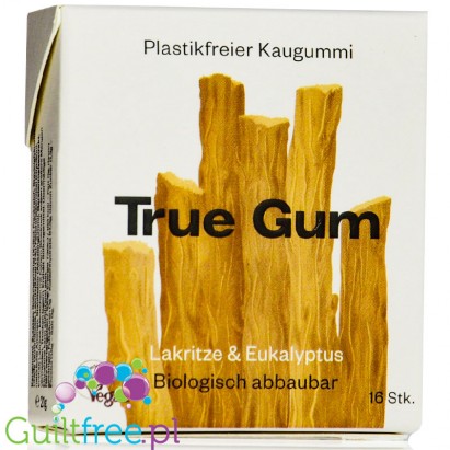 True Gum Liquorice & Eucalyptus -  guma do żucia bez cukru