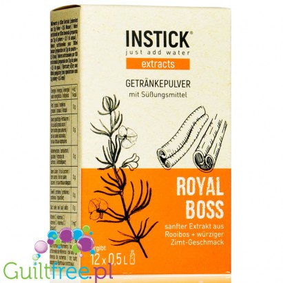 InStick Royal Boss Sticks - rozpuszczalny napój bez cukru w proszku, Rooibos & Cynamon