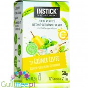 InStick Green Tea, Pear & Basil Sticks - rozpuszczalna saszetka smakowa do napoi bez cukru, Zielona Herbata, Gruszka & Bazylia